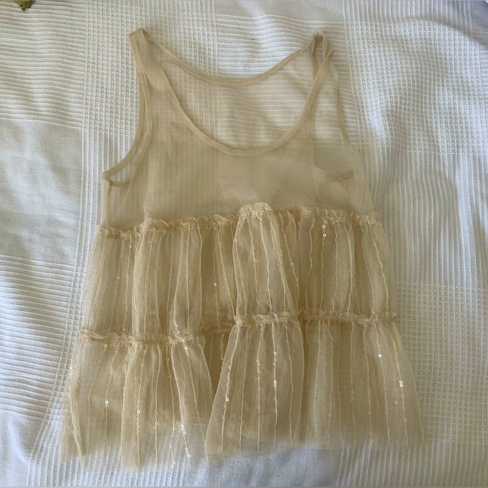 Sheer baby-doll tank top!